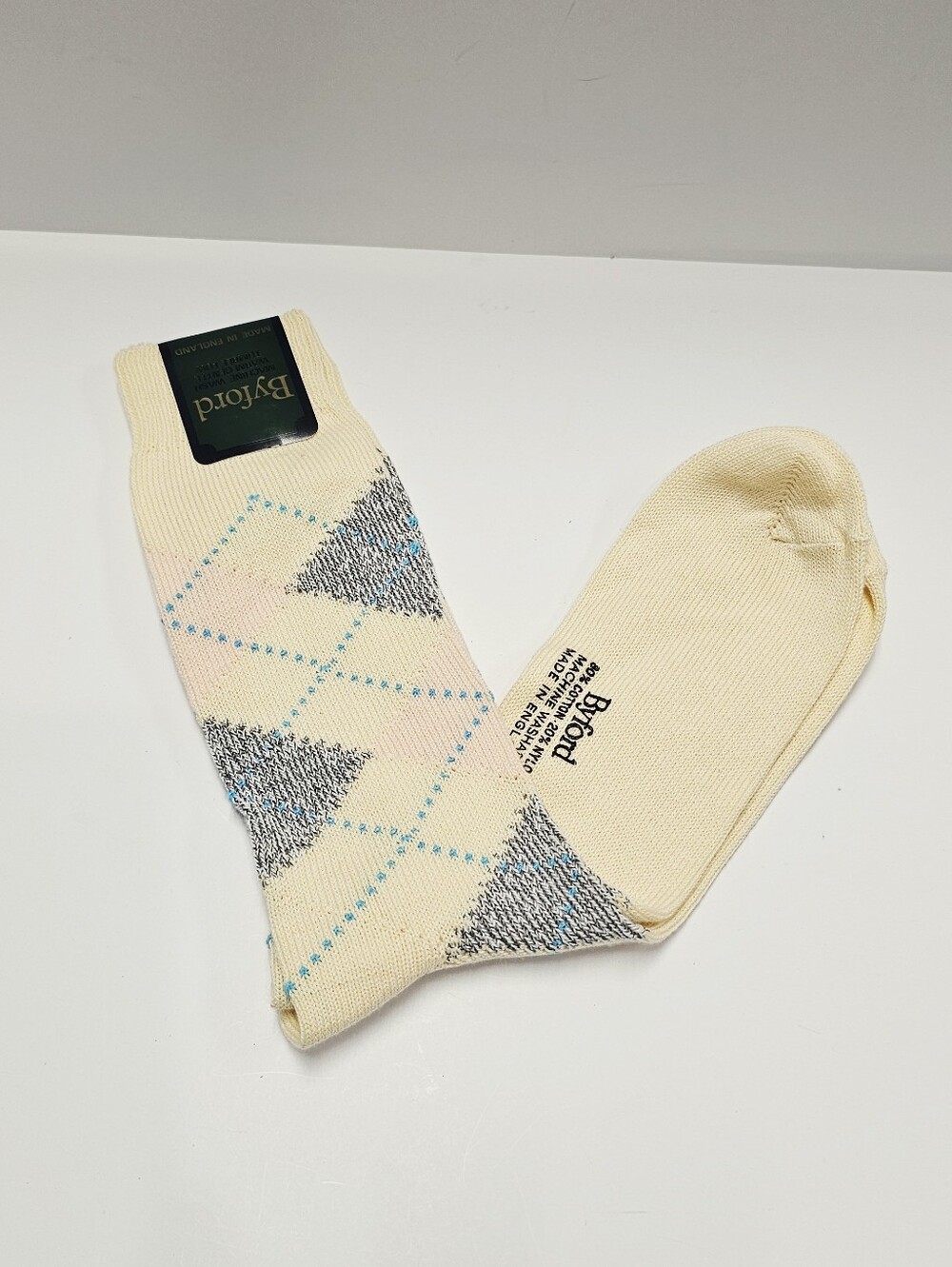 Byford Vintage classic diamond pattern argyle socks